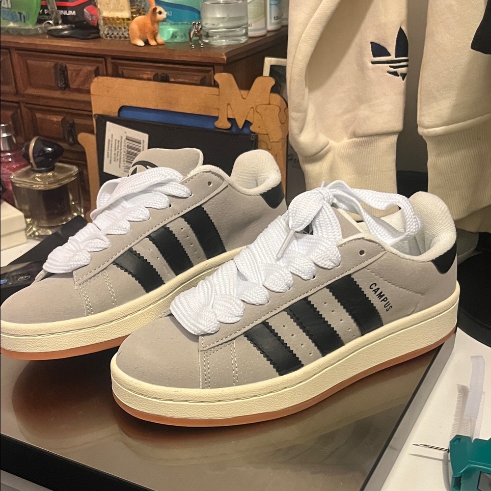 Adidas Campus Gray and Black Sneakers